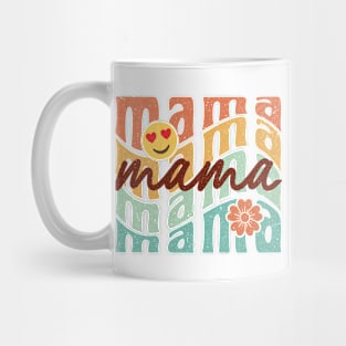 Emoji Floral mama graphic design for mothers day Mug